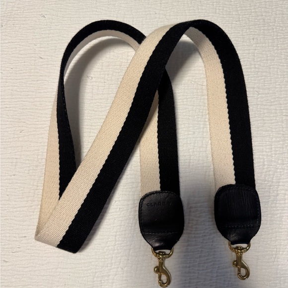 Clare V black and cream strap with gold hardware. EUC - Picture 3 of 3